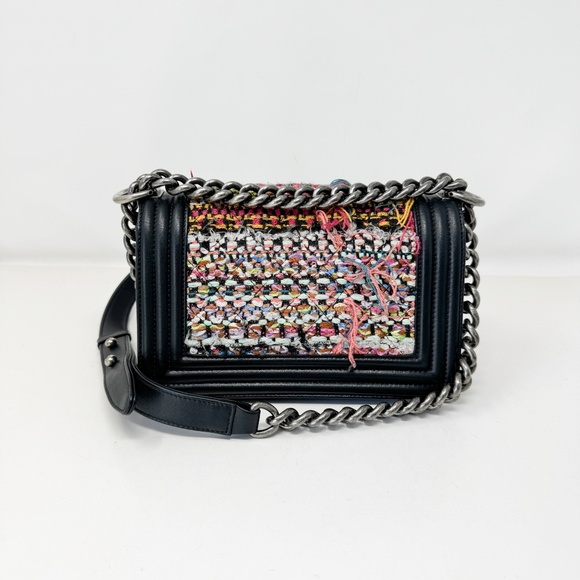 CHANEL MULTICOLOUR TWEED SMALL BOY BAG - Picture 3 of 10